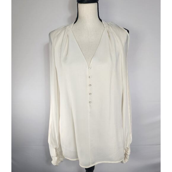 NWOT Rachel Roy Silk Flowy Blouse Long Sleeve - Picture 1 of 8